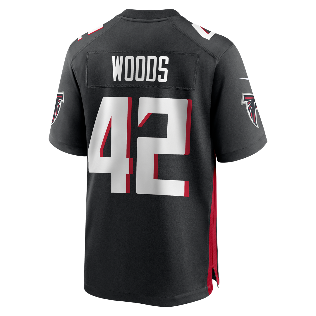 Atlanta Falcons Josh Woods Nike Black Team Game Jersey