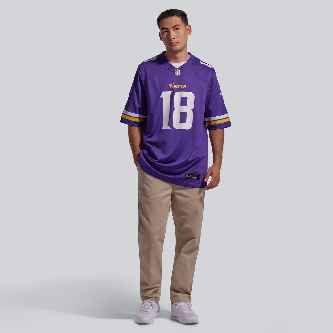 Minnesota Vikings Justin Jefferson Nike White Game Player Jersey
