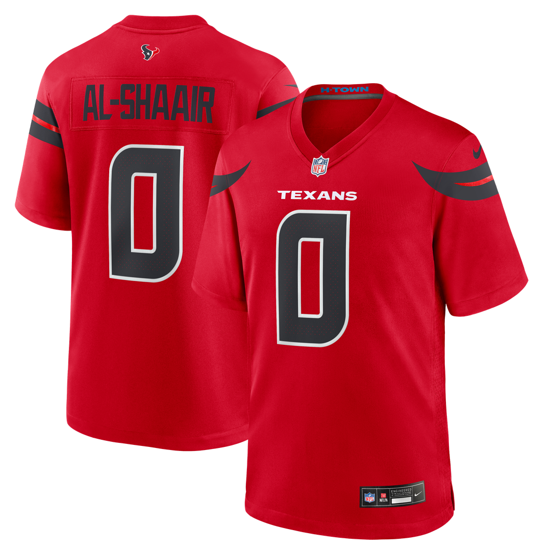 Houston Texans Azeez Al-Shaair Nike Red Alternate Game Jersey