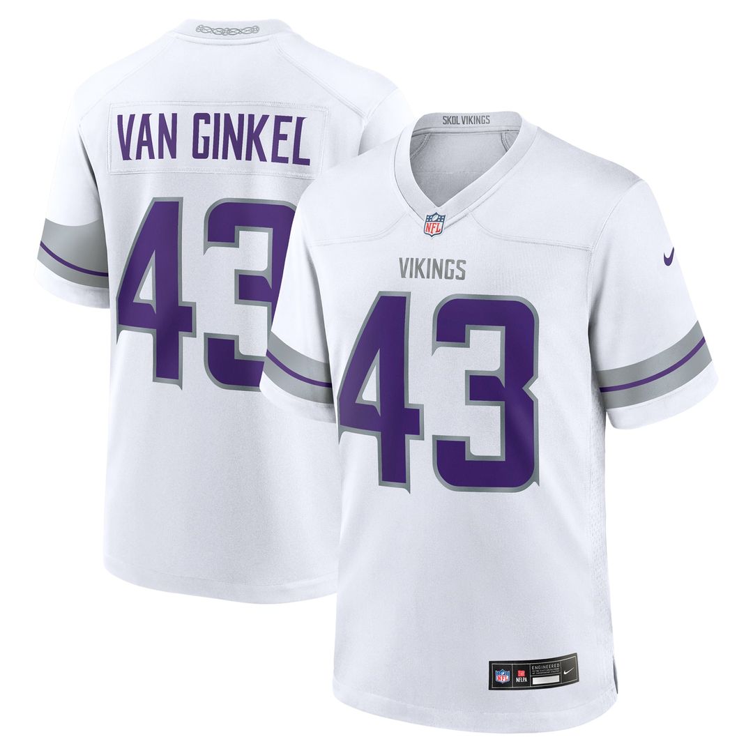 Minnesota Vikings Andrew Van Ginkel Nike Purple Team Game Jersey
