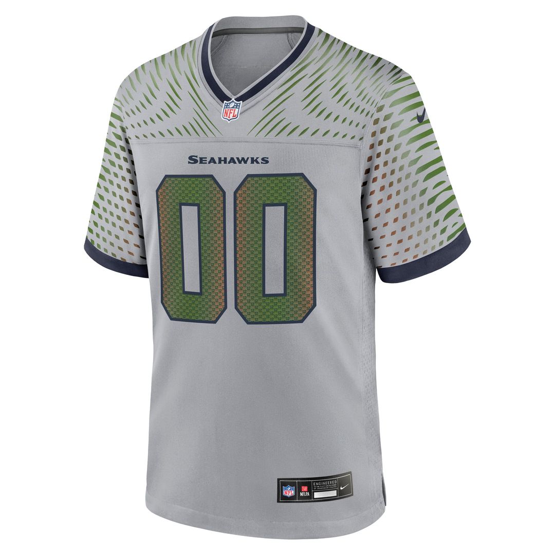 Seattle Seahawks Nike Gray Rivalries Collection Custom Game Jersey