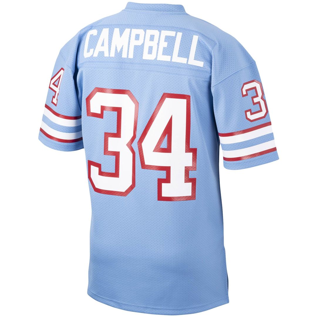 Houston Oilers 1980 Earl Campbell Mitchell & Ness Light Blue Authentic Throwback Retired Player Jersey