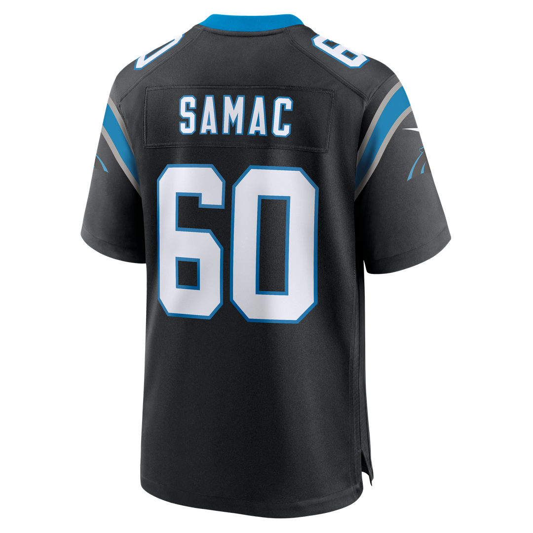 Carolina Panthers Nick Samac Nike Black Team Game Jersey
