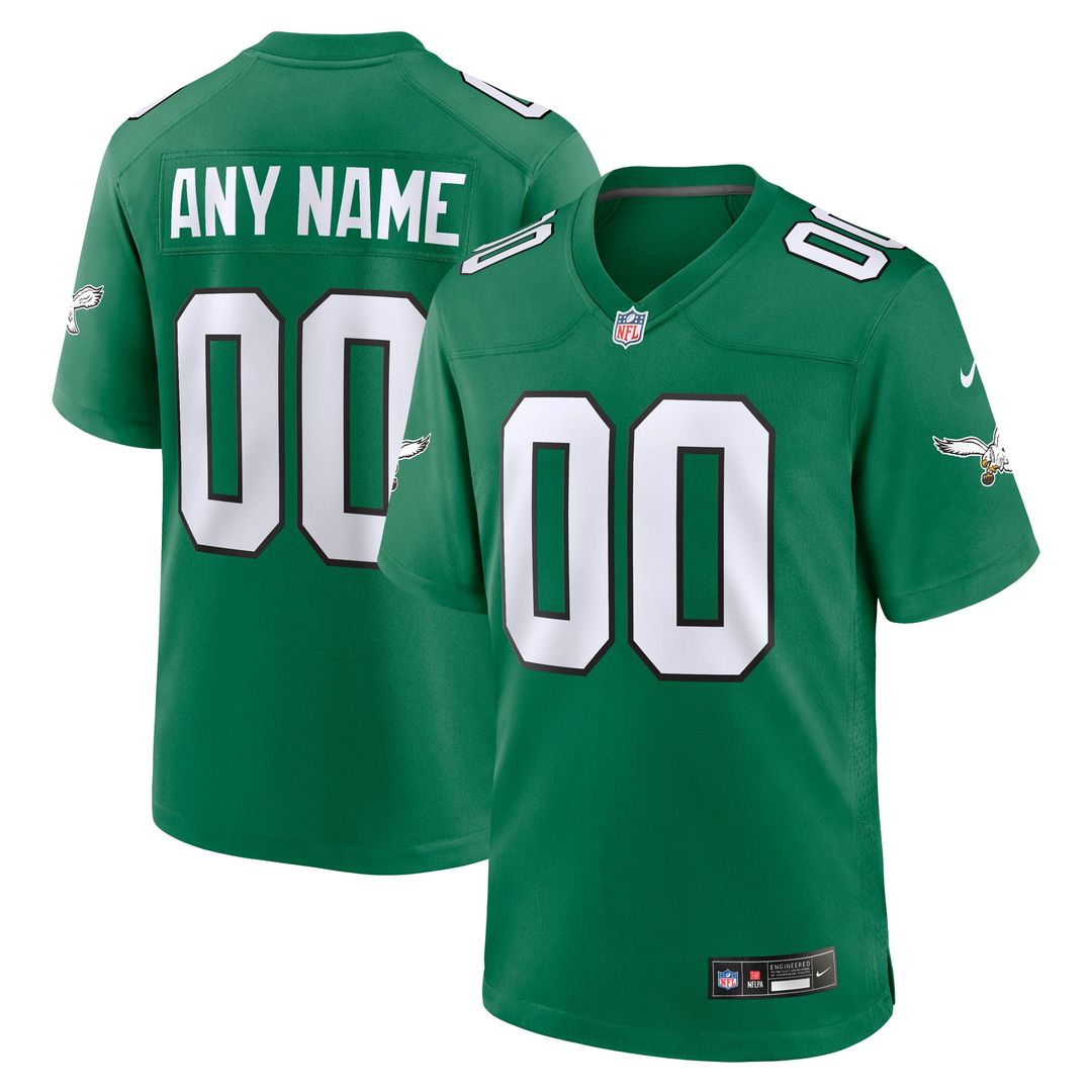 Philadelphia Eagles Nike Midnight Green Team Custom Game Jersey