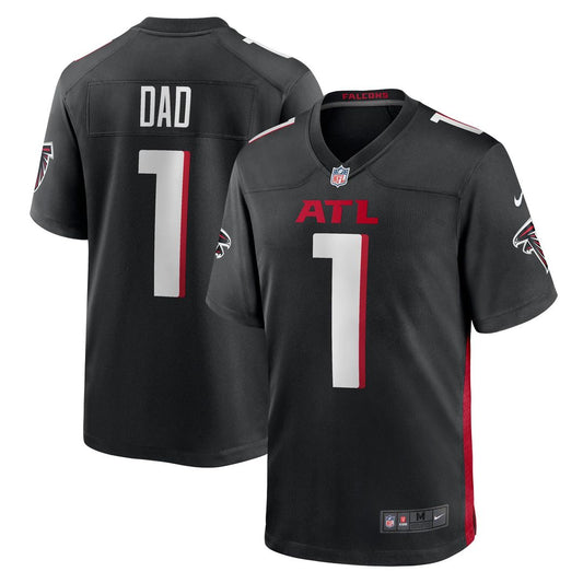Atlanta Falcons Number 1 Dad Nike Black Game Jersey