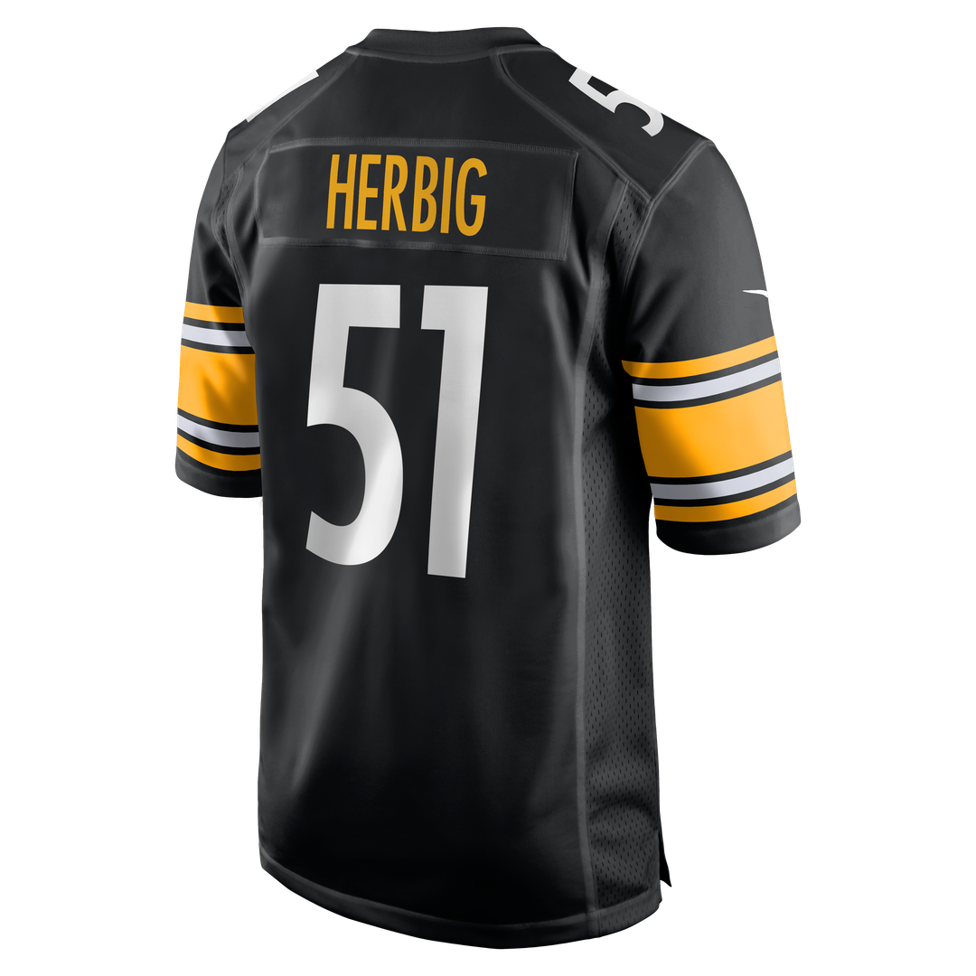 Pittsburgh Steelers Nick Herbig Nike Black Game Jersey