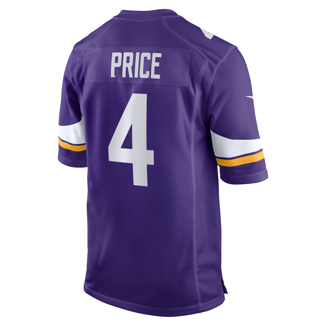 Minnesota Vikings Myles Price Nike Purple Team Game Jersey
