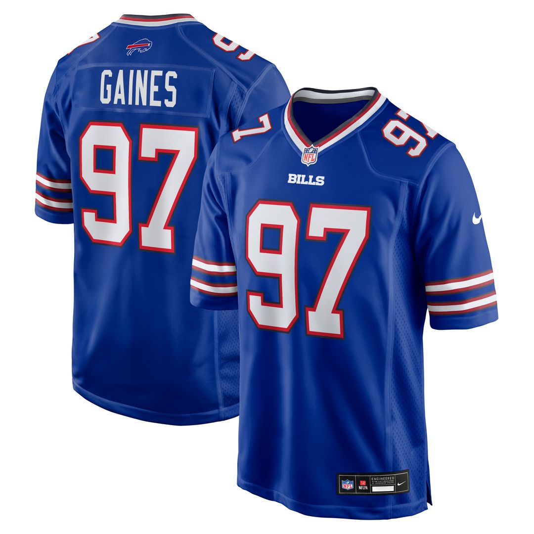Buffalo Bills Greg Gaines Nike Royal Team Game Jersey