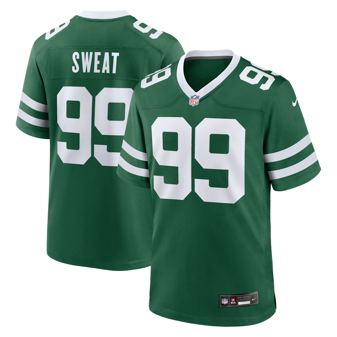 New York Jets T'Vondre Sweat Nike Legacy Green Team Game Jersey