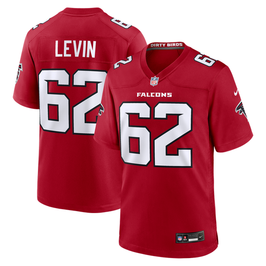 Atlanta Falcons Corey Levin Nike Red Team Game Jersey