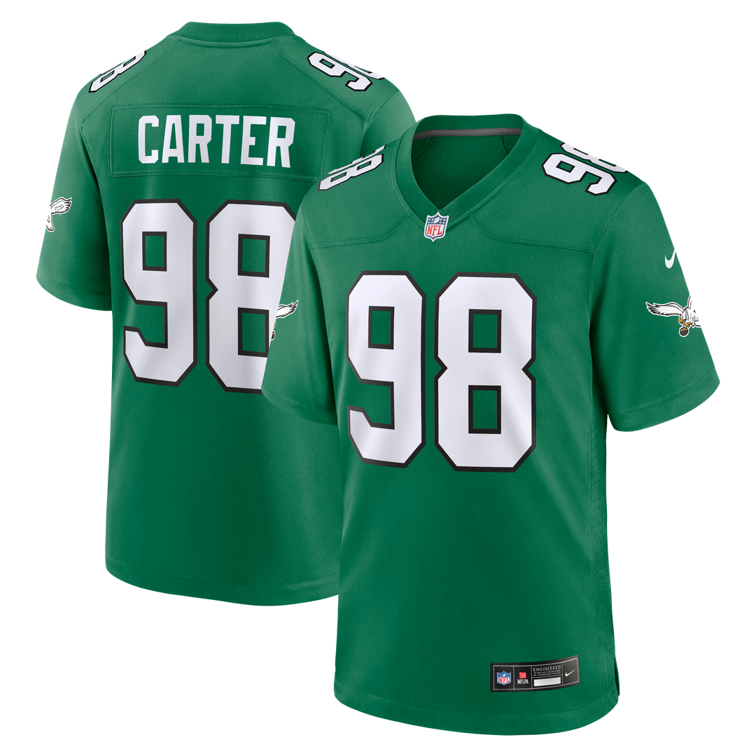Philadelphia Eagles Jalen Carter Nike Midnight Green Team Game Jersey