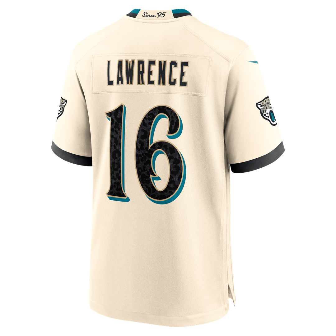 Jacksonville Jaguars Trevor Lawrence Nike Natural 2026 Rivalries Collection Game Jersey