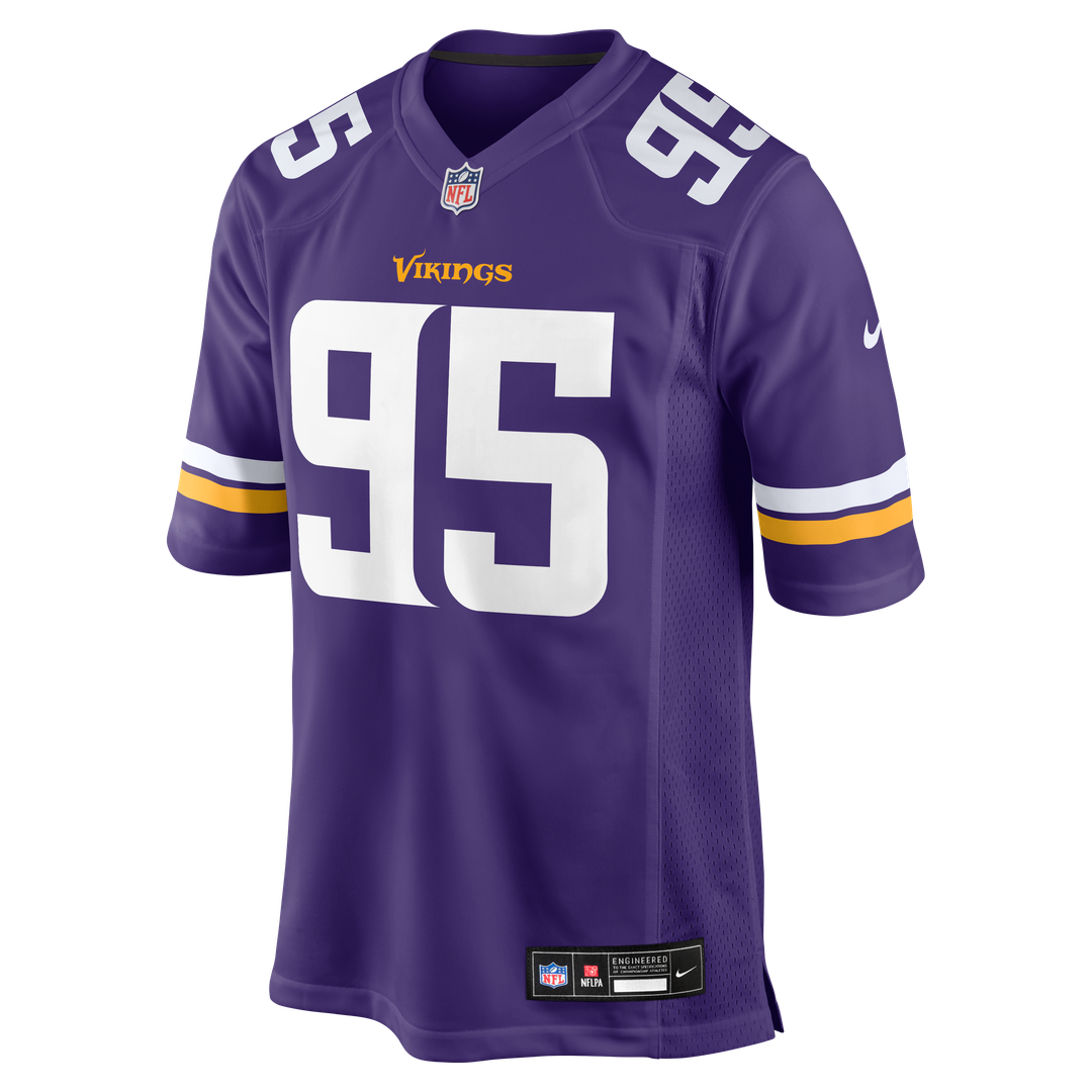 Minnesota Vikings Caleb Banks Nike Purple Team Game Jersey