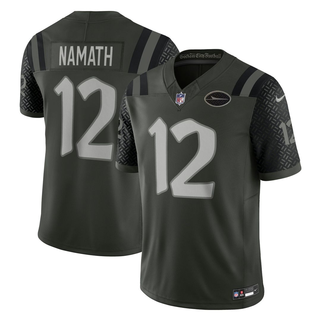 New York Jets Joe Namath Nike Green Rivalries Collection Stitched Limited Jersey