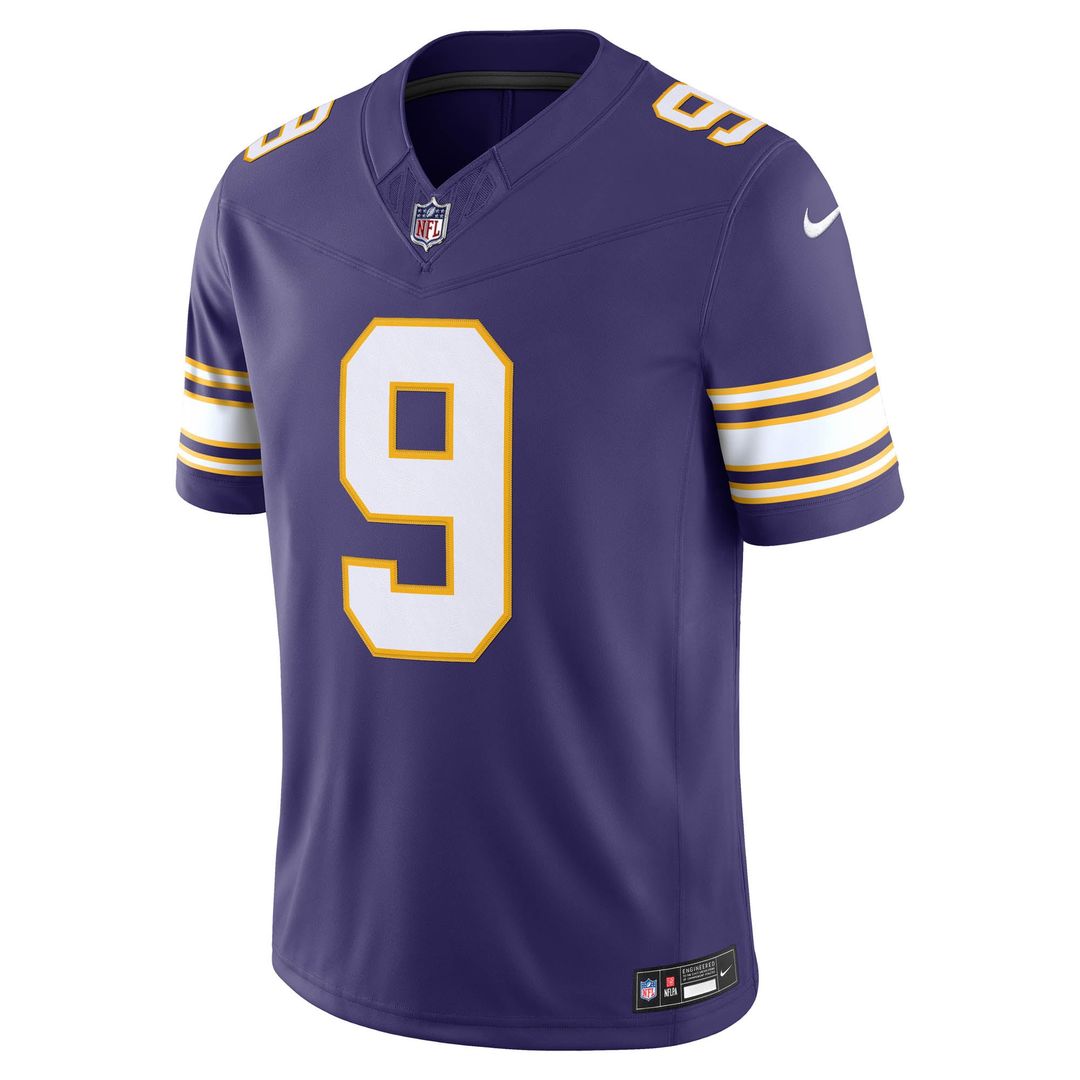 Minnesota Vikings J.J. McCarthy Nike Purple Alternate Classic Vapor F.U.S.E. Stitched Limited Jersey