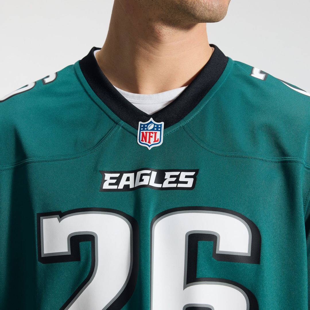 Philadelphia Eagles Saquon Barkley Nike White Game Jersey