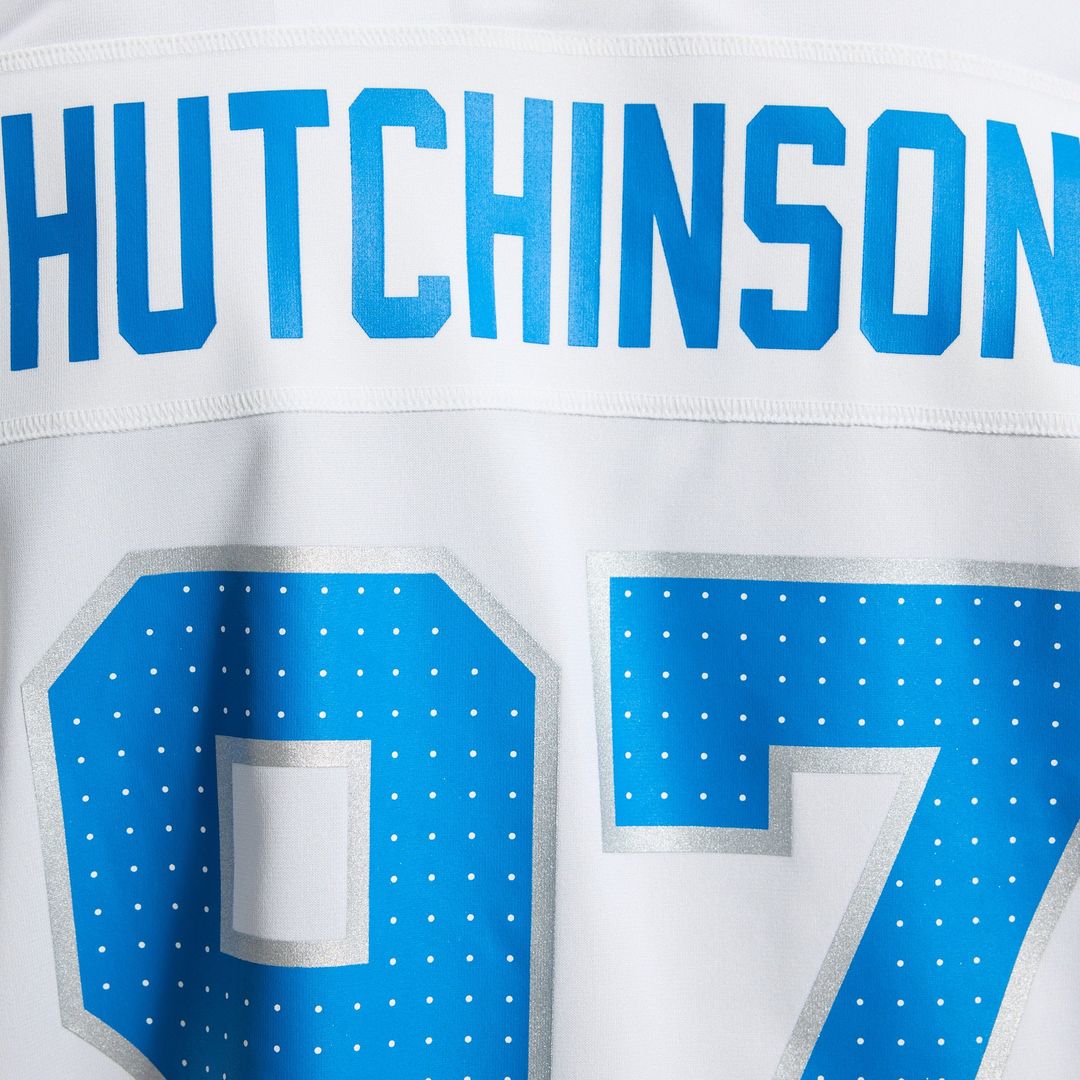 Detroit Lions Aidan Hutchinson Nike White Game Jersey