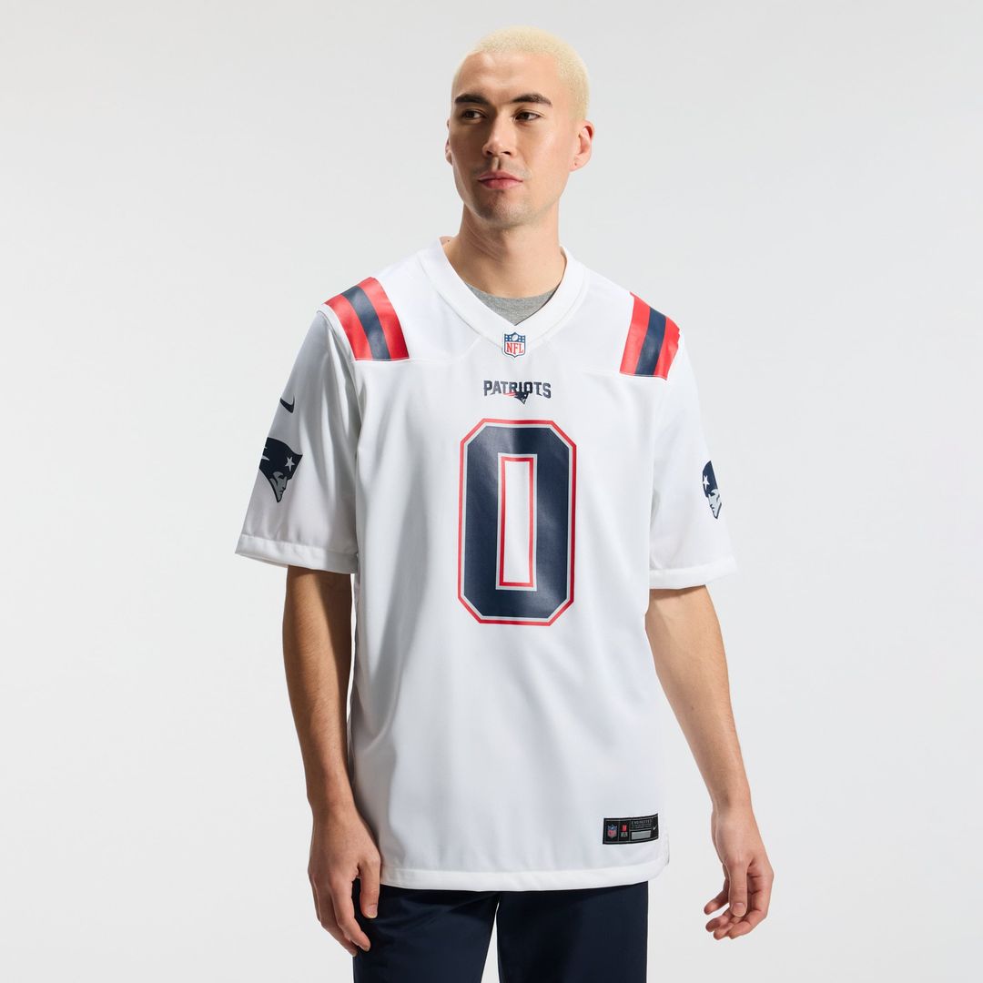 New England Patriots Christian Gonzalez Nike Navy Team Game Jersey