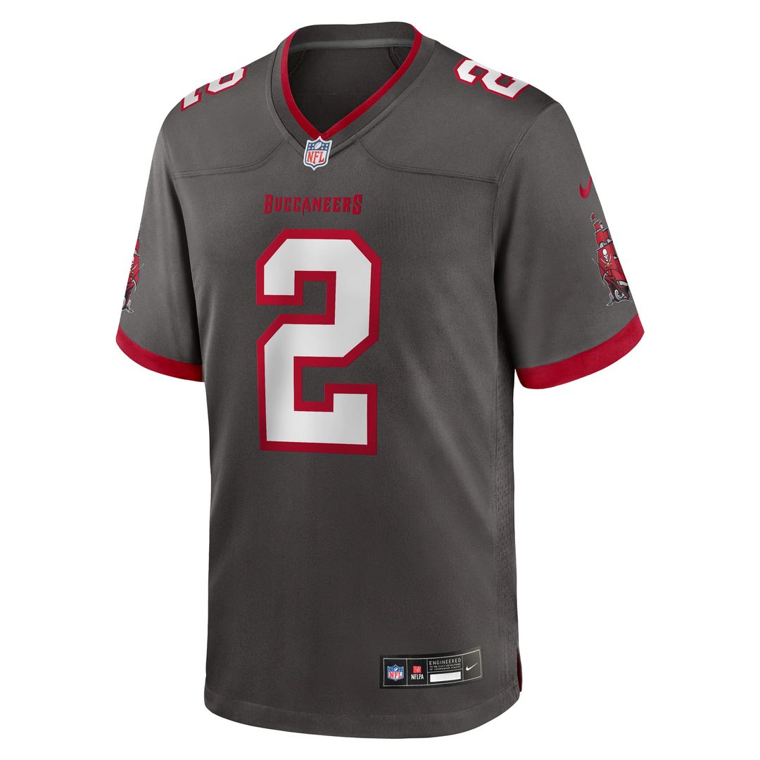Tampa Bay Buccaneers Emeka Egbuka Nike Pewter Alternate Game Player Jersey