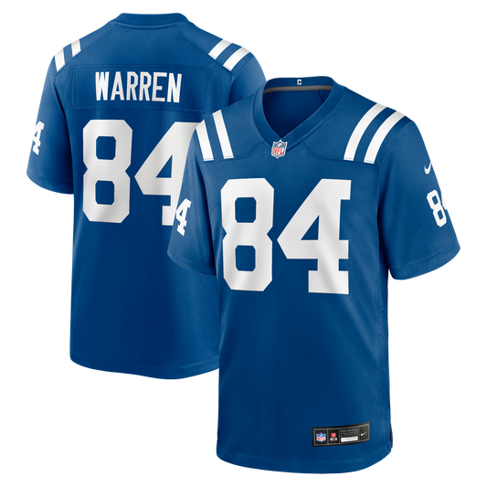 Indianapolis Colts Tyler Warren Nike Royal Team Game Jersey