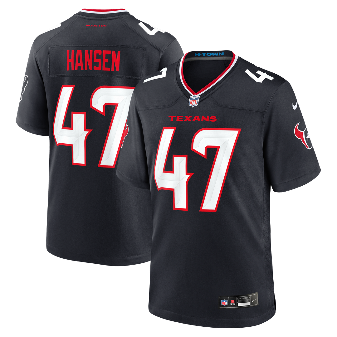 Houston Texans Louis Hansen Nike Navy Team Game Jersey