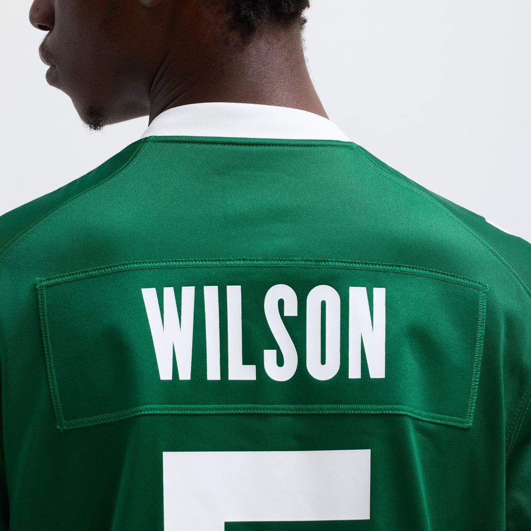 New York Jets Garrett Wilson Nike Legacy White Game Jersey