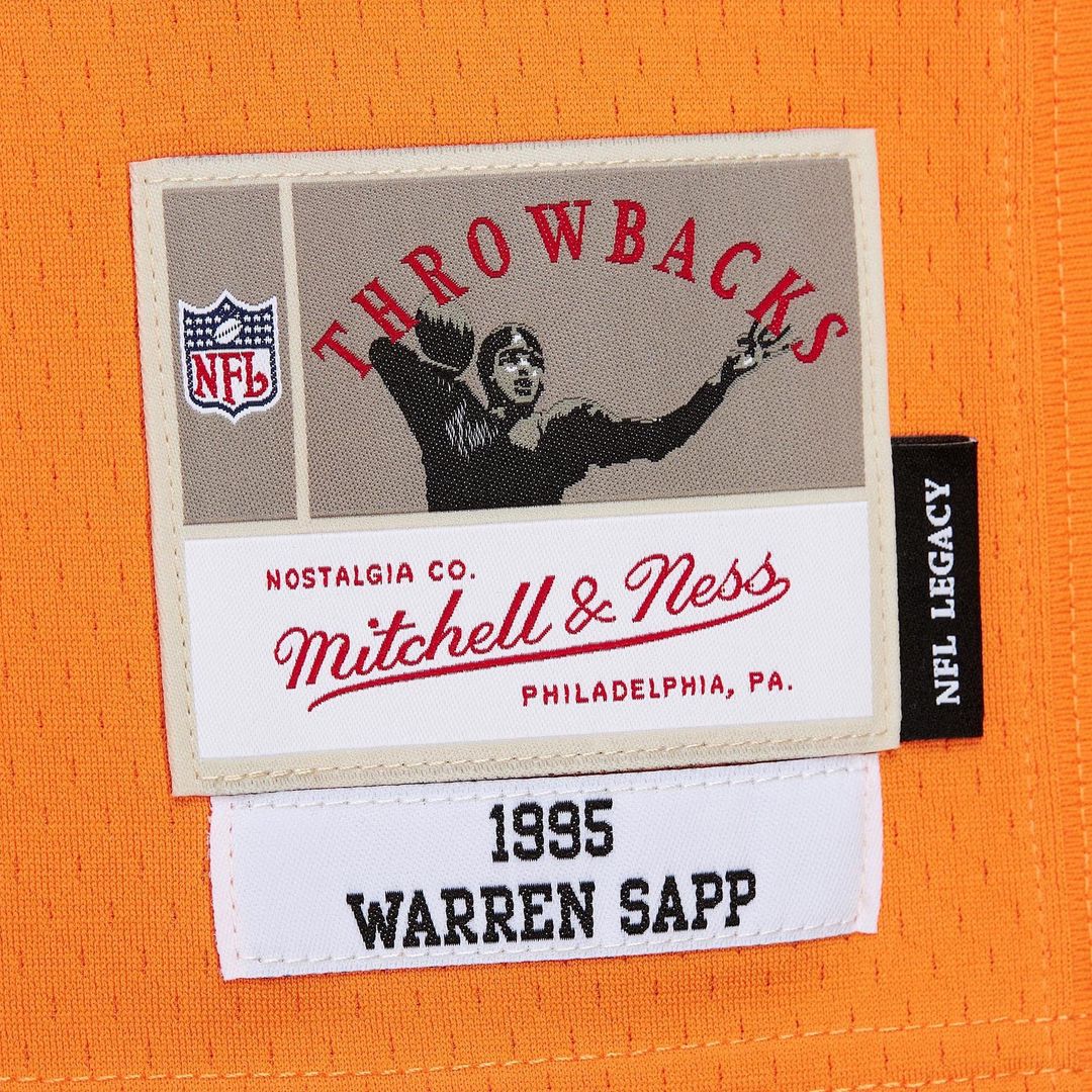Tampa Bay Buccaneers Warren Sapp Mitchell & Ness Orange 1995 Legacy Replica Jersey