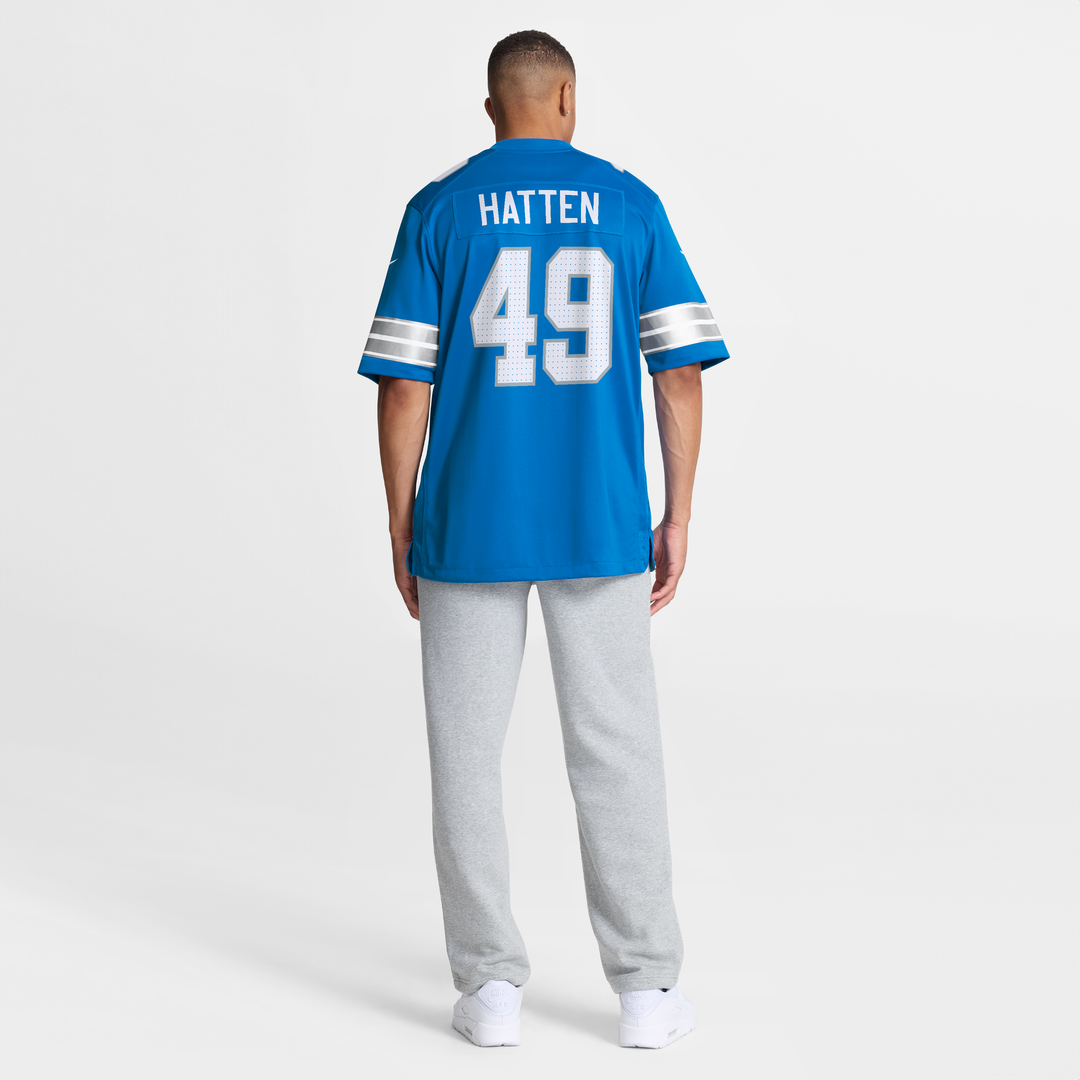 Detroit Lions Hogan Hatten Nike Blue Game Jersey