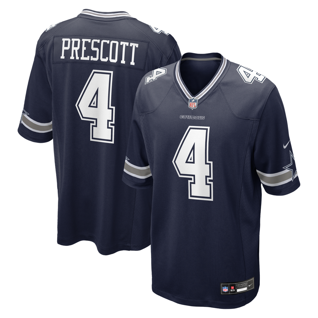 Dallas Cowboys Dak Prescott Nike White Game Team Jersey