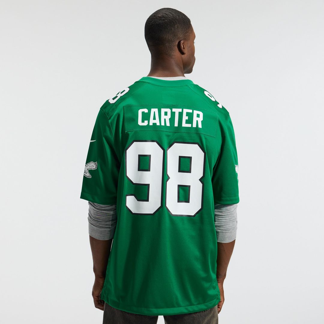 Philadelphia Eagles Jalen Carter Nike White Game Jersey