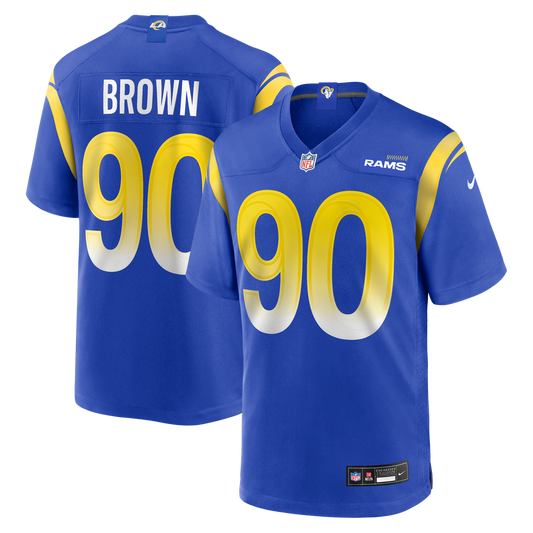 Los Angeles Rams Earnest Brown IV Nike Royal Team Game Jersey