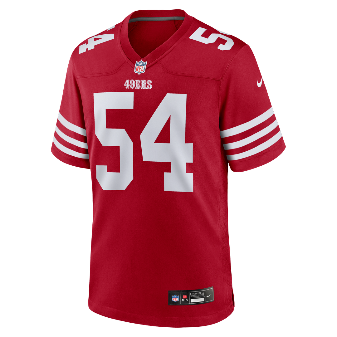 San Francisco 49ers Fred Warner Nike White Player Game Jersey