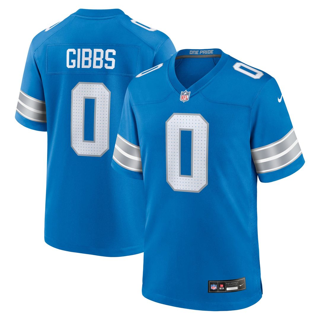 Detroit Lions Jahmyr Gibbs Nike Black 2nd Alternate Game Player Jersey