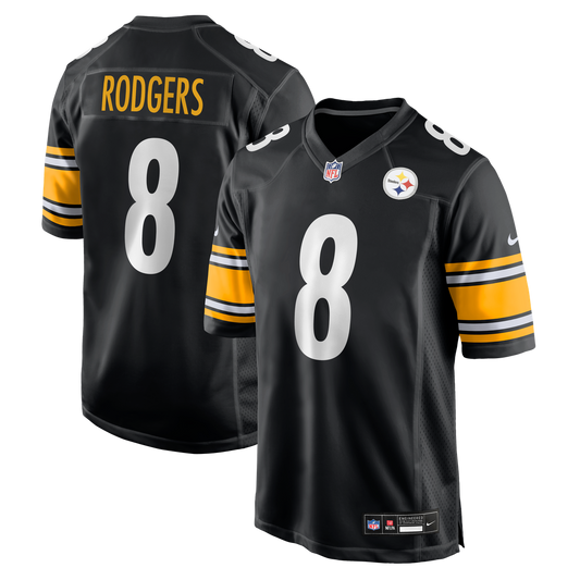 Pittsburgh Steelers Aaron Rodgers Nike Black Game Jersey