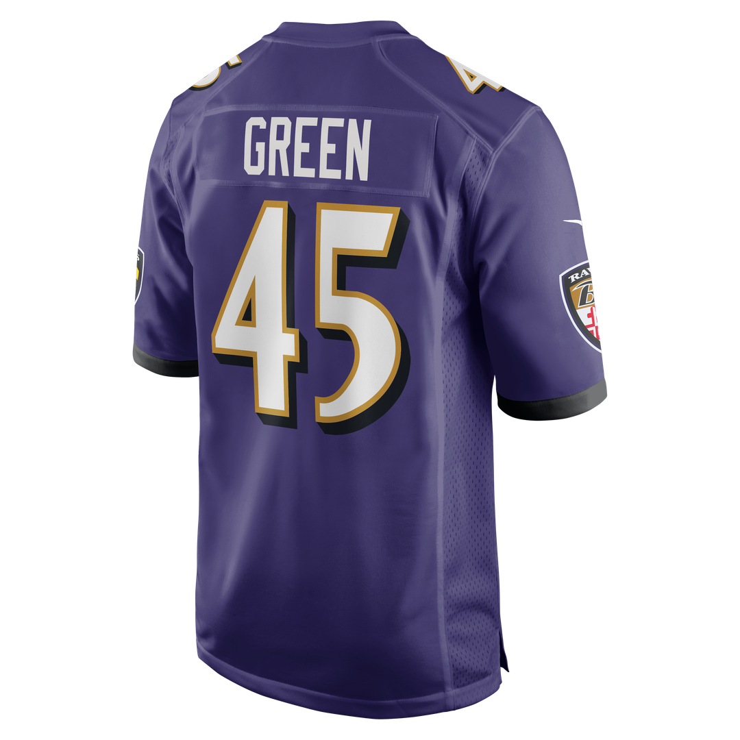 Baltimore Ravens Mike Green Nike Purple Team Game Jersey