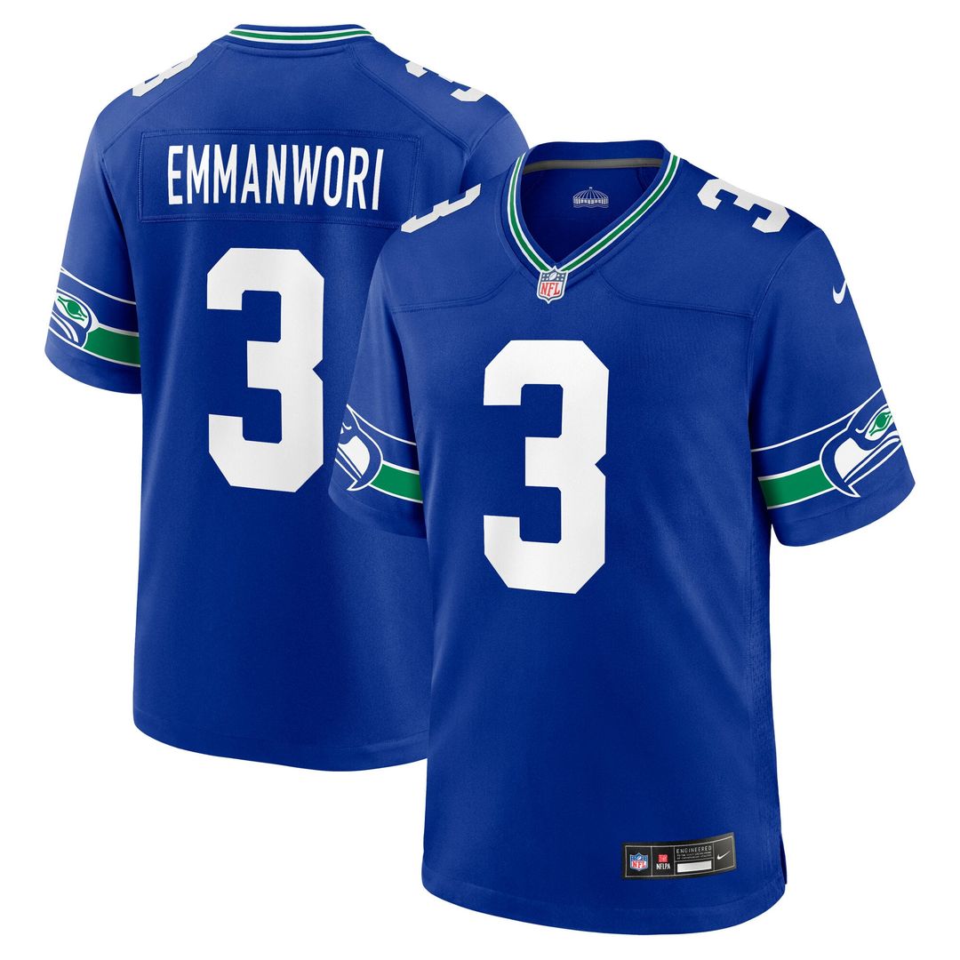 Seattle Seahawks Nick Emmanwori Nike Royal Alternate Game Player Jersey