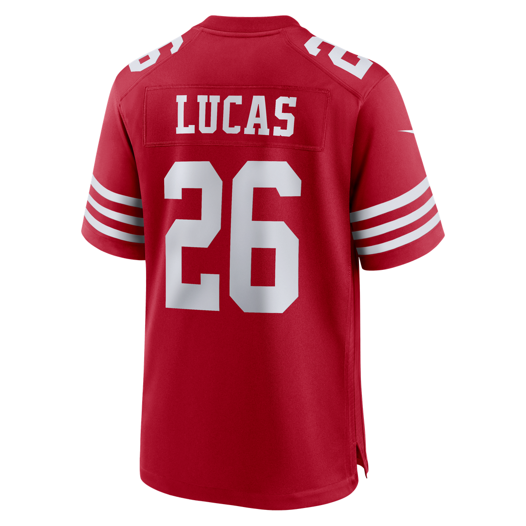 San Francisco 49ers Chase Lucas Nike Scarlet Team Game Jersey