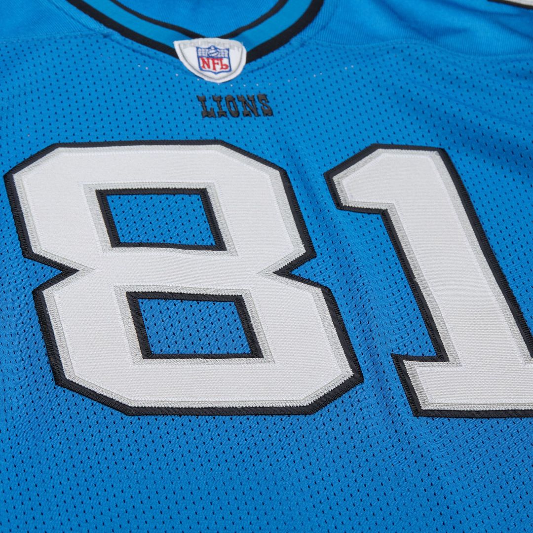 Detroit Lions Calvin Johnson Mitchell & Ness Black 2007 Authentic Throwback Jersey