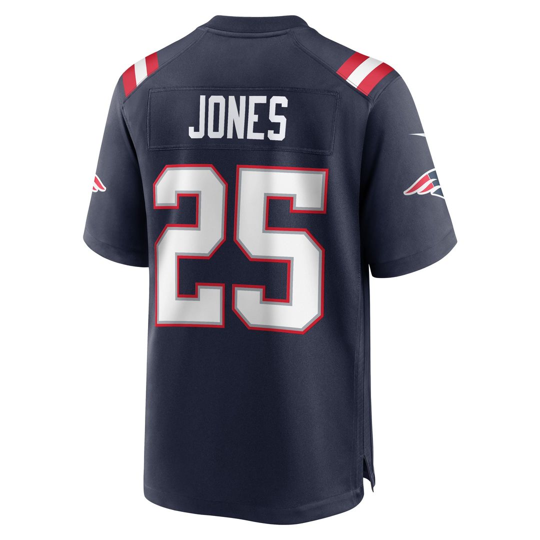 New England Patriots Marcus Jones Nike Navy Game Player Jersey