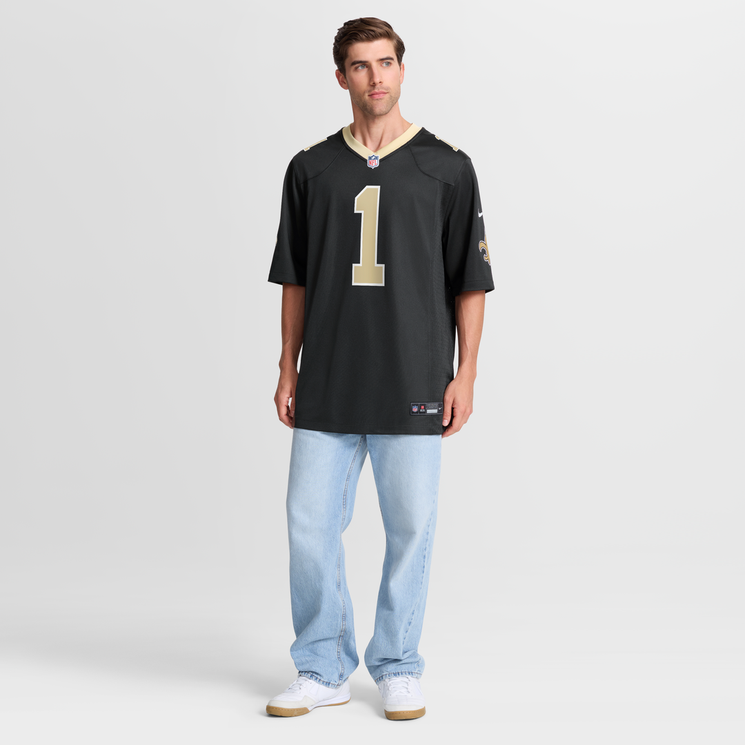 New Orleans Saints Number 1 Dad Nike Black Game Jersey