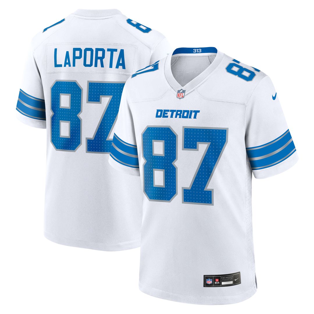 Detroit Lions Sam LaPorta Nike Black 2nd Alternate Game Jersey