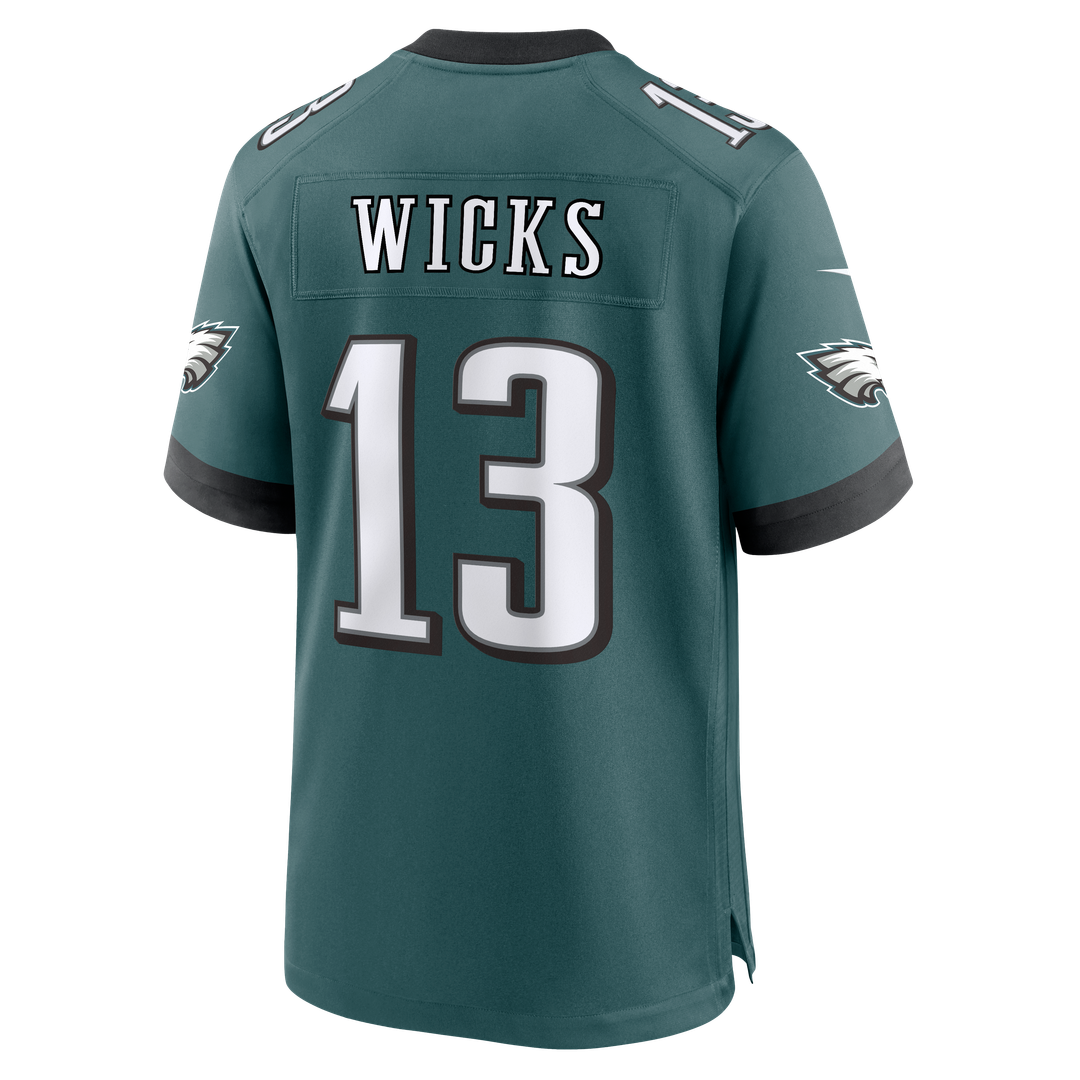 Philadelphia Eagles Dontayvion Wicks Nike Midnight Green Team Game Jersey
