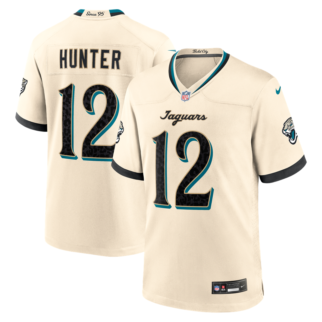 Jacksonville Jaguars Travis Hunter Nike Natural 2026 Rivalries Collection Game Jersey