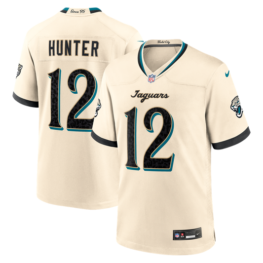 Jacksonville Jaguars Travis Hunter Nike Natural 2026 Rivalries Collection Game Jersey