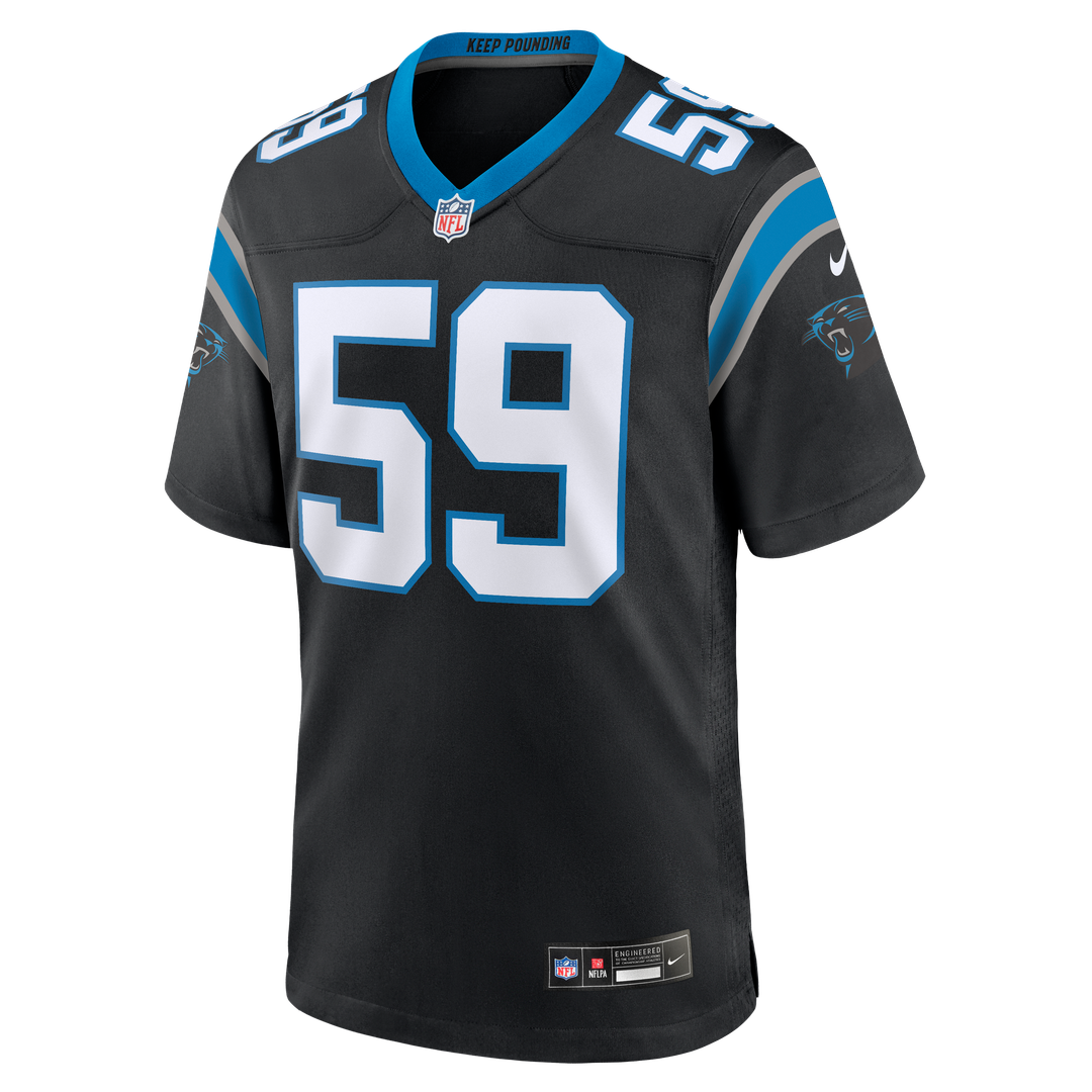 Carolina Panthers Luke Kuechly Nike Black Team Game Jersey