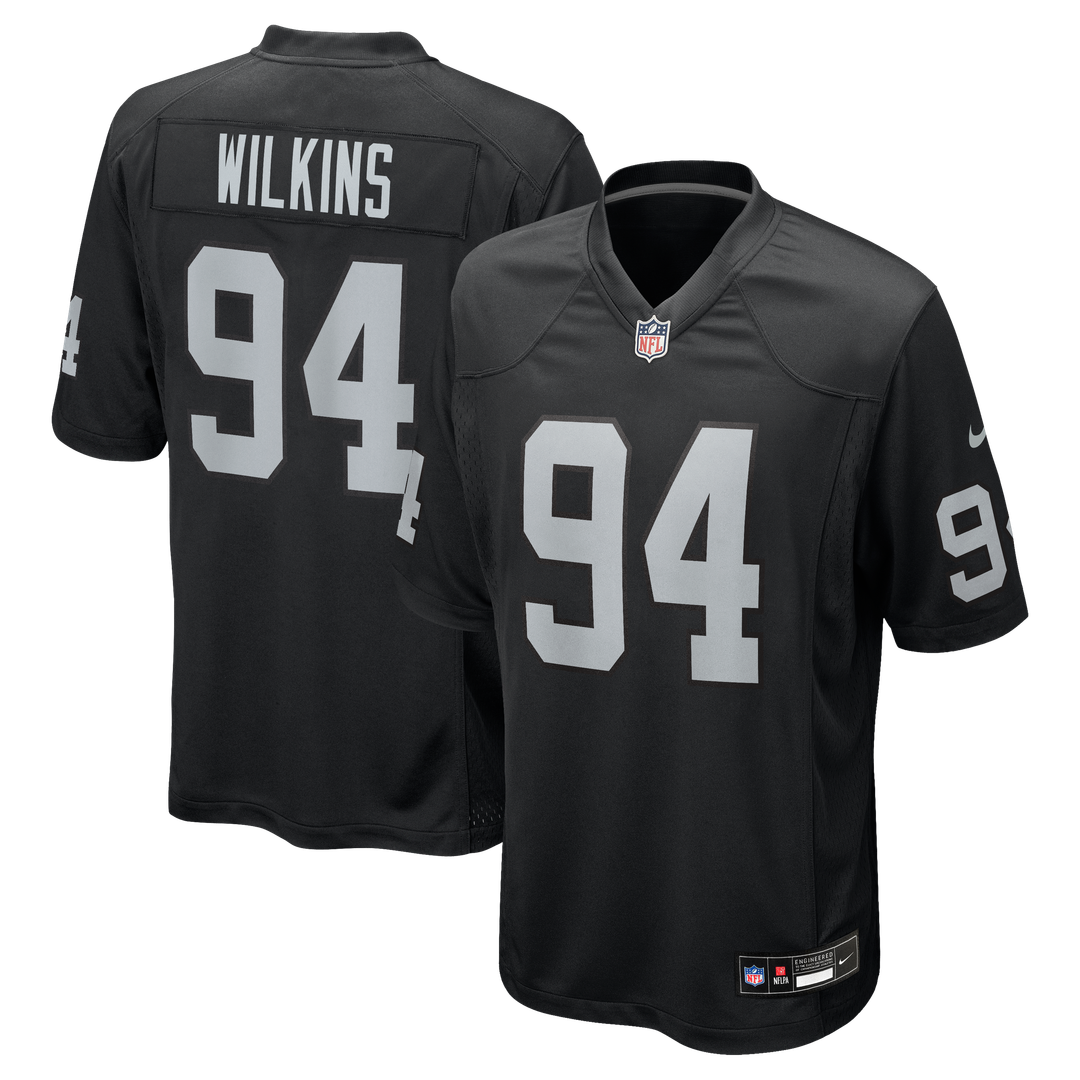 Las Vegas Raiders Christian Wilkins Nike Black Team Game Jersey
