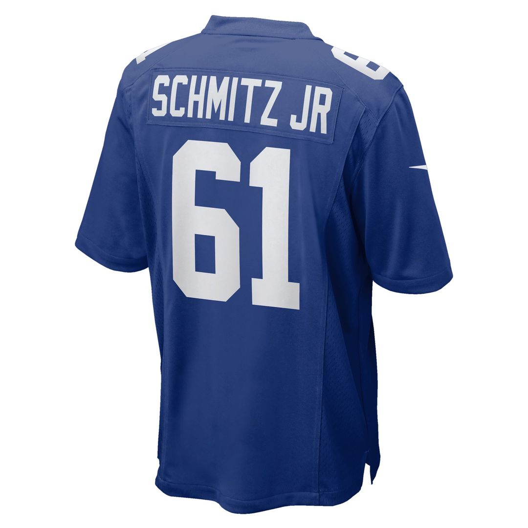 New York Giants John Michael Schmitz Jr. Nike Royal Team Game Jersey