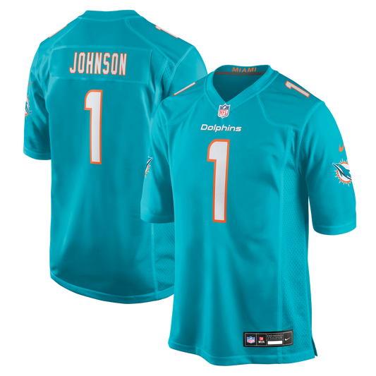 Miami Dolphins Chris Johnson Nike Aqua Team Game Jersey