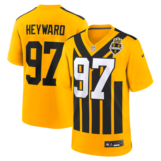 Pittsburgh Steelers Cameron Heyward Nike Gold Alternate 1933 Throwback Game Jersey
