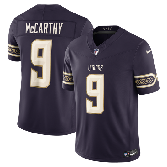 Minnesota Vikings J.J. McCarthy Nike Purple 2026 Rivalries Collection Stitched Limited Jersey